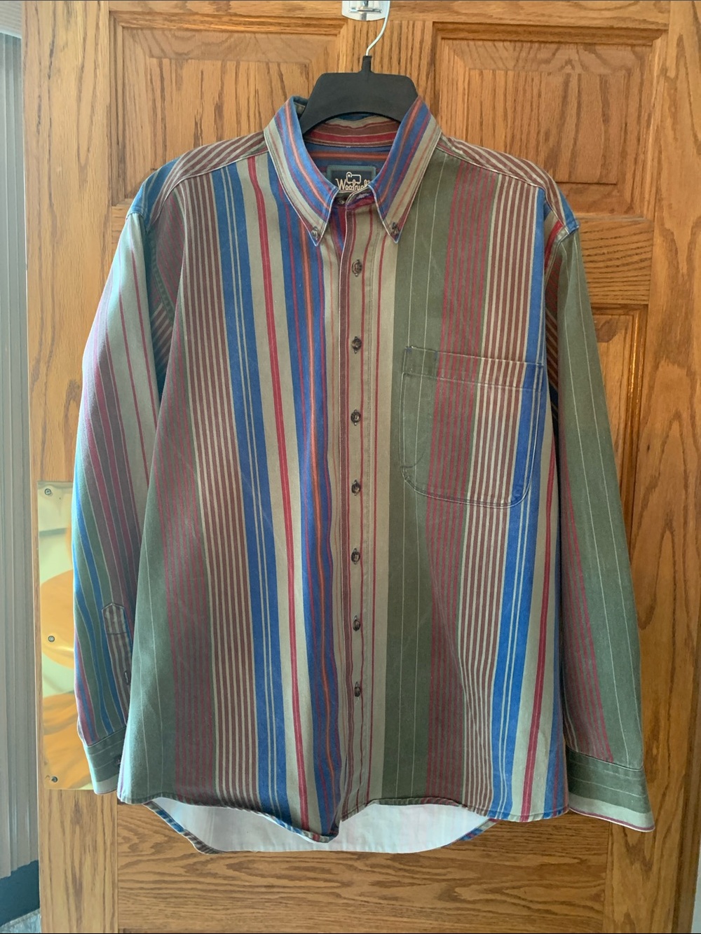 Woolrich Men's Multi-Stripe Button-Down Shirt - Blue, Olive & Burgundy